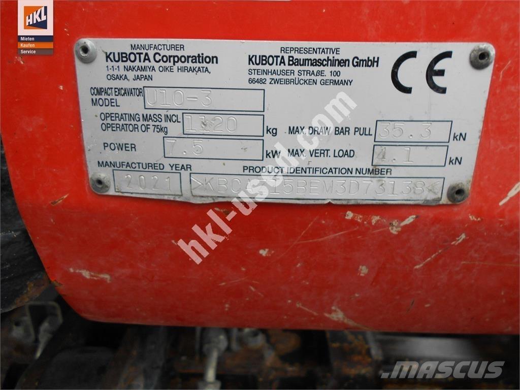 Kubota U 10-3 Mini excavatoare < 7t