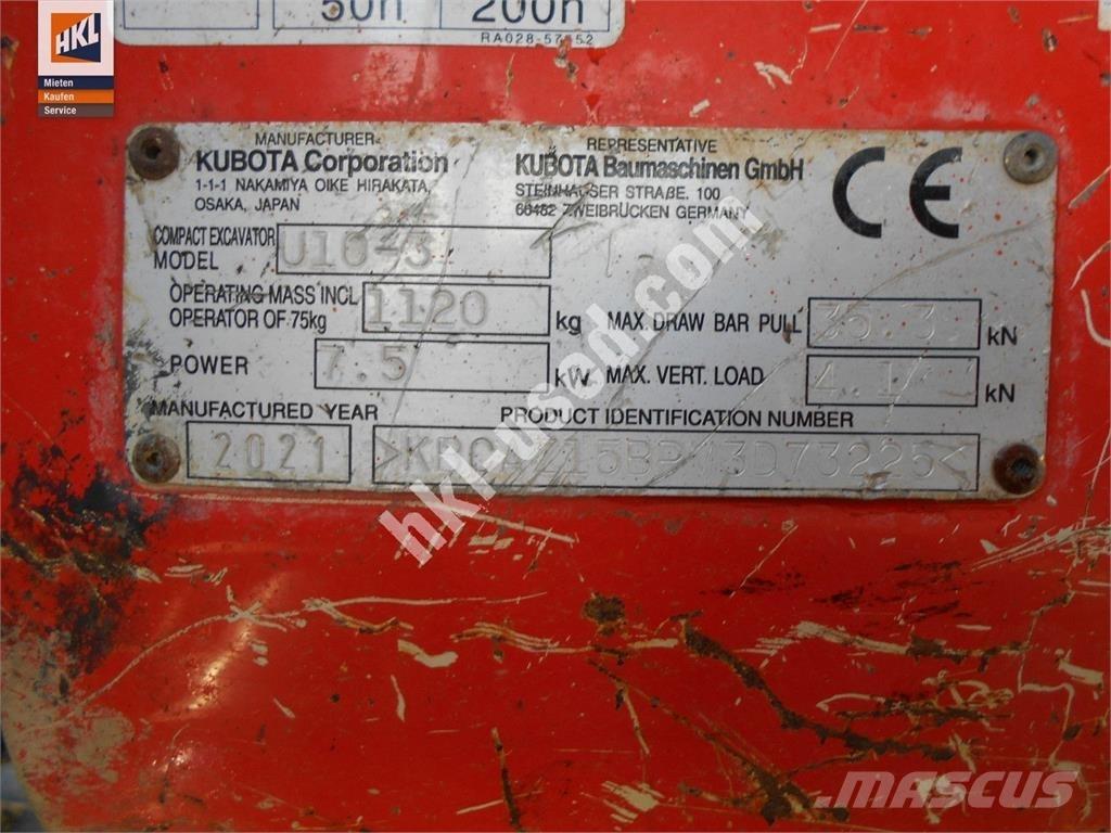 Kubota U 10-3 Mini excavatoare < 7t