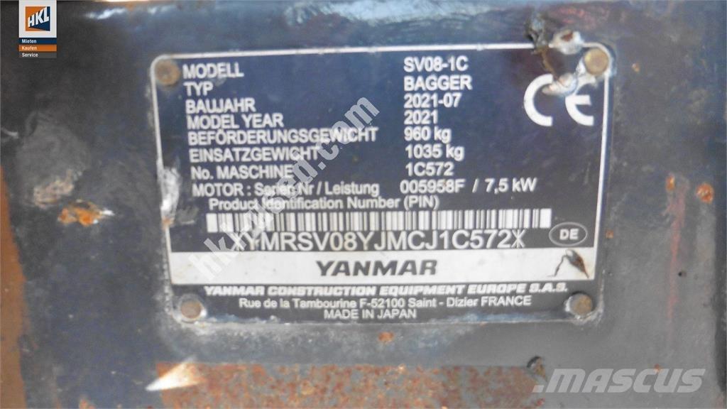 Yanmar SV 08-1C Mini excavatoare < 7t