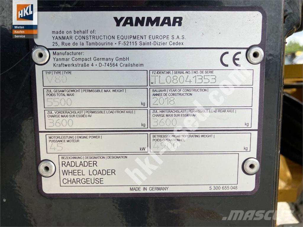 Yanmar V 80 Incarcator pe pneuri