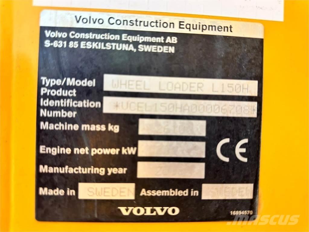  2018 Volvo L150H Incarcator pe pneuri