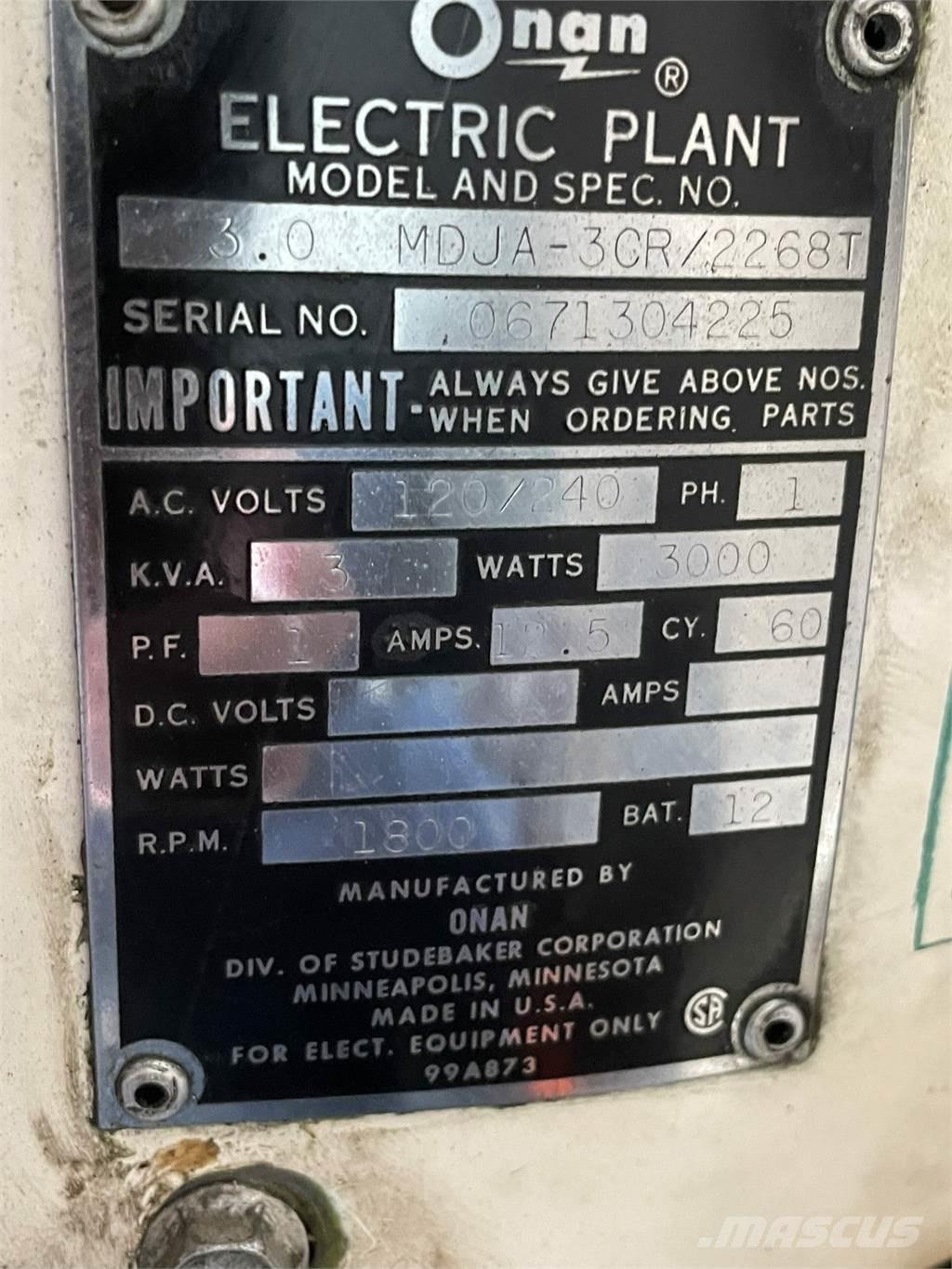  3 kVA ONAN 1 Cyl. Diesel Alte generatoare