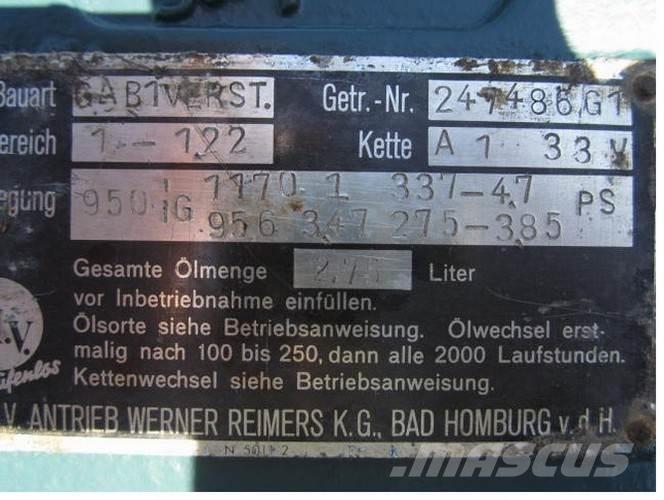  P.I.V. gear Type GA B1VERST Cutii de viteze