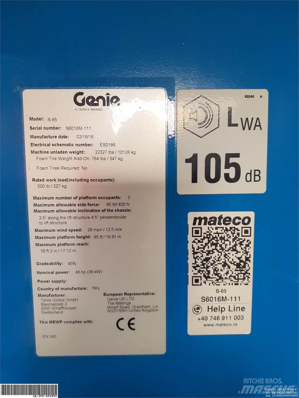 Genie S-65 Nacele cu brat articulat