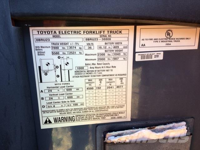 Toyota 8BRU23 Stivuitor electric