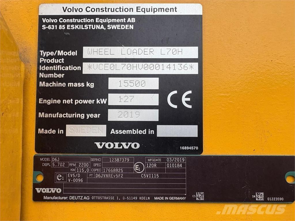 Volvo L70H Incarcator pe pneuri