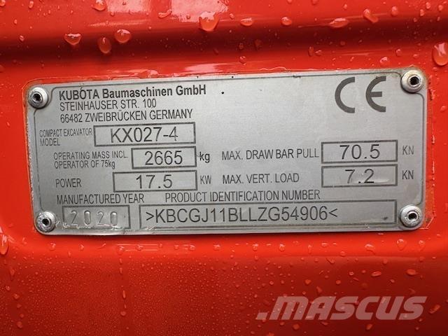 Kubota KX027-4 Excavatoare 7t - 12t