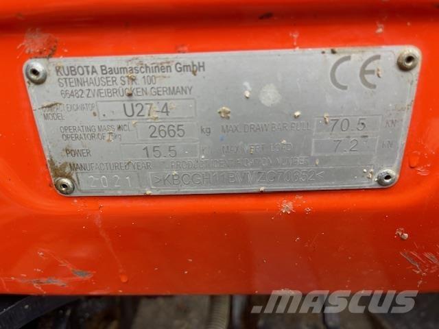 Kubota U27-4 Excavatoare 7t - 12t
