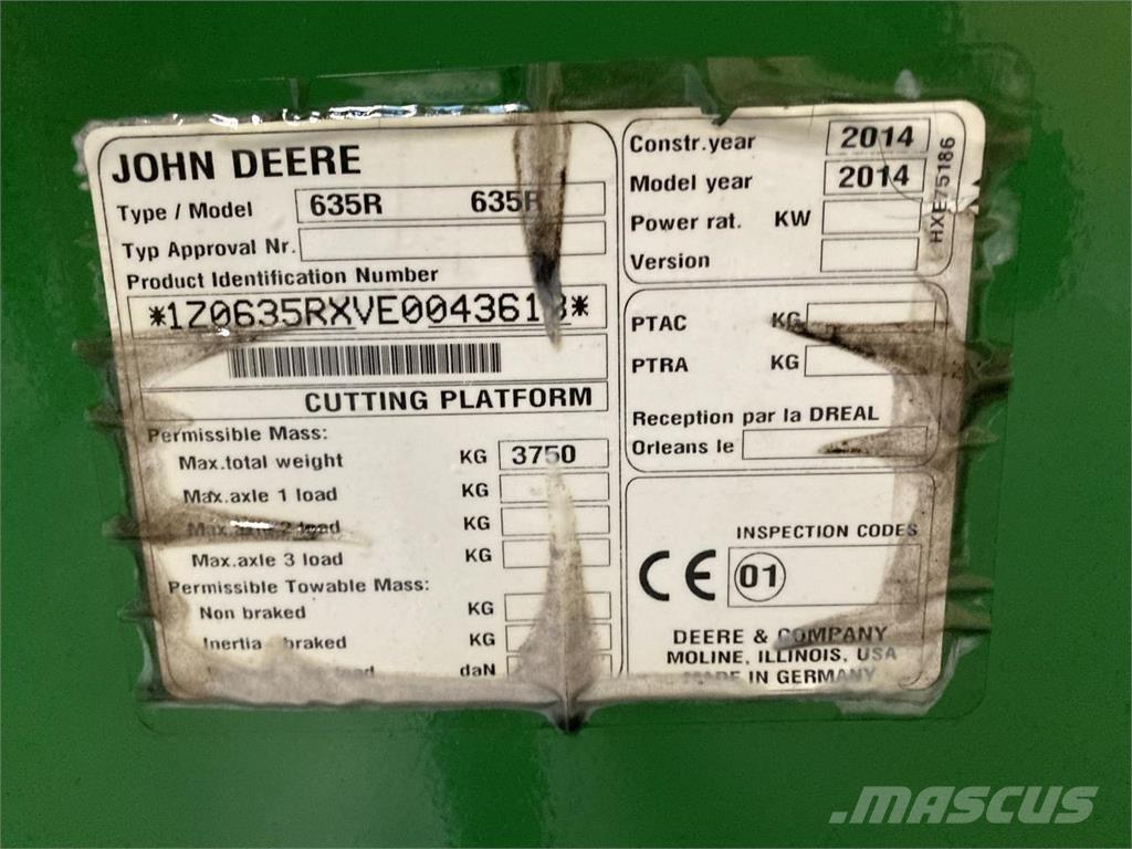 John Deere 635R Combine capete pentru culegatoare