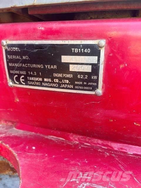 Takeuchi 1140 Mini excavatoare < 7t