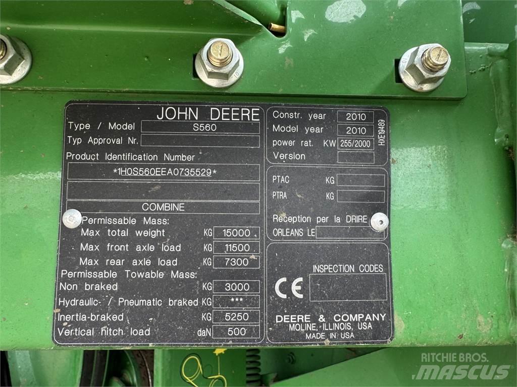 John Deere S560 Combine de secerat