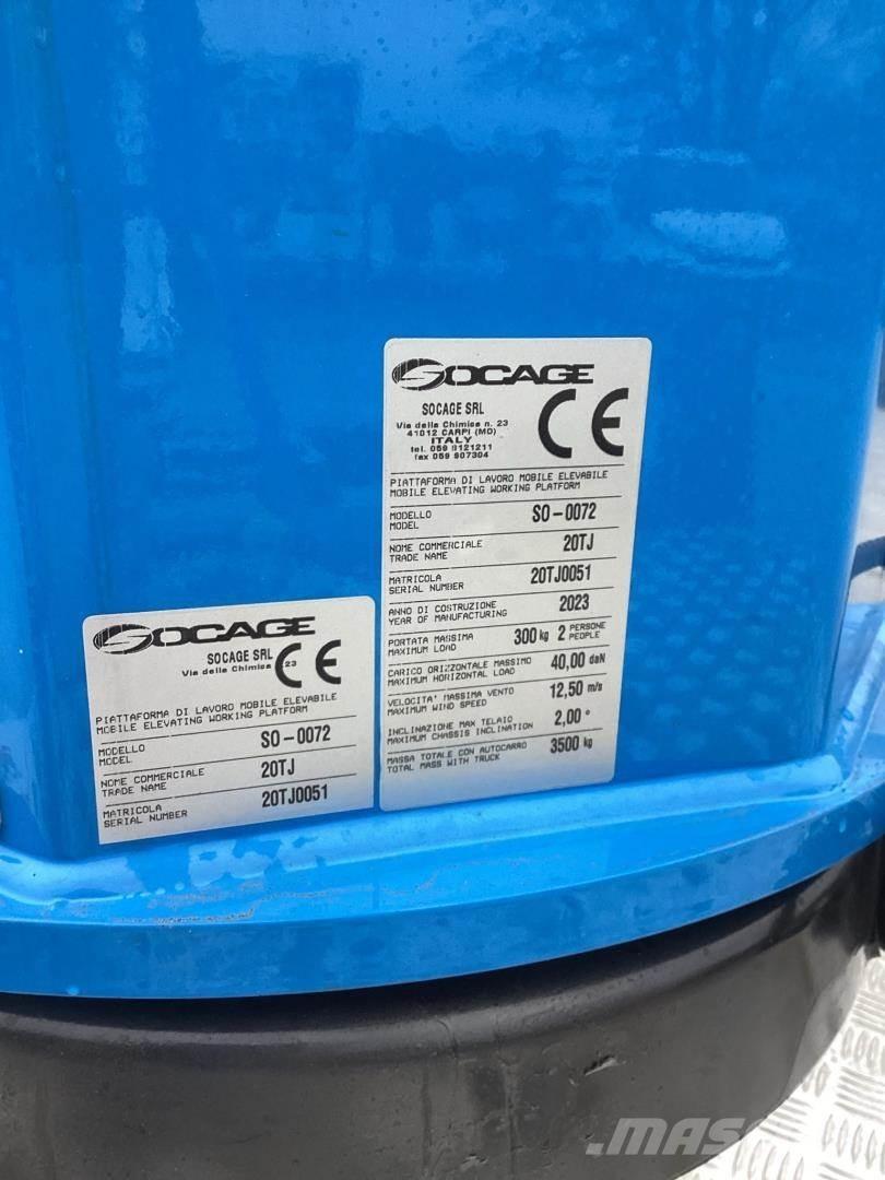 Socage 20TJ-Speed Platforme aeriene montate pe camion