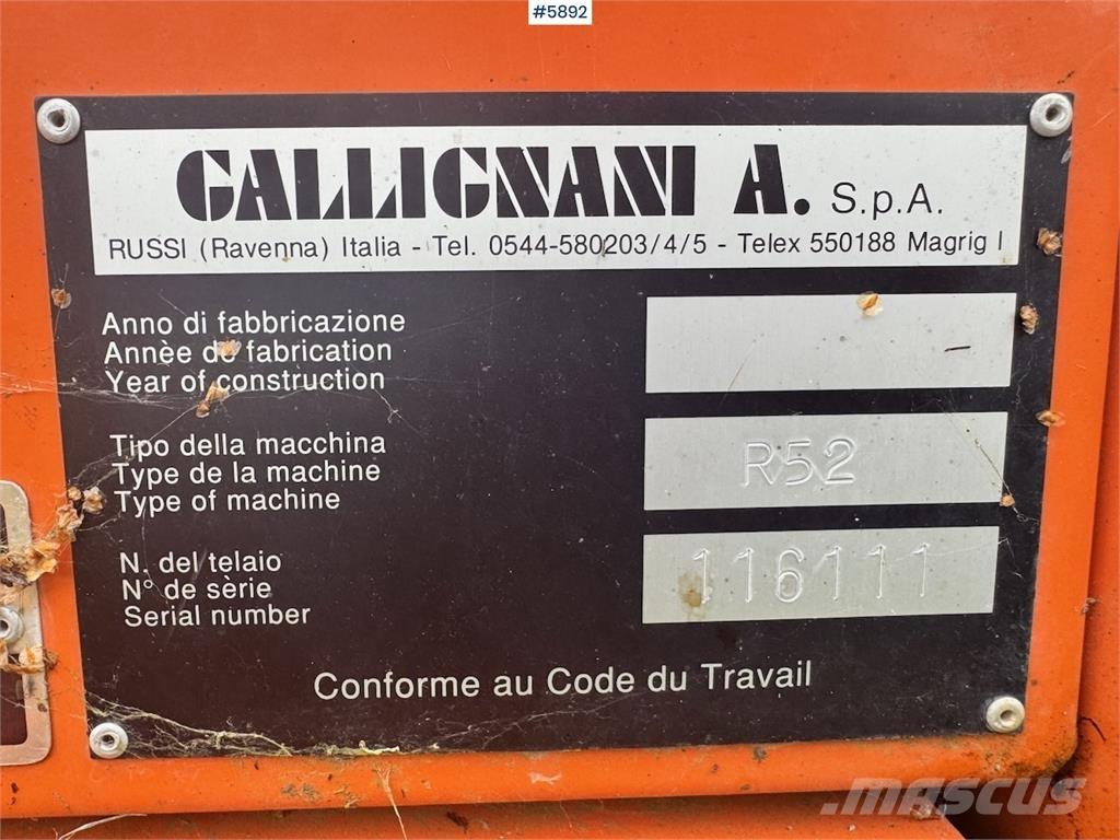 Gallignani R52 Alte echipamente pentru recoltat
