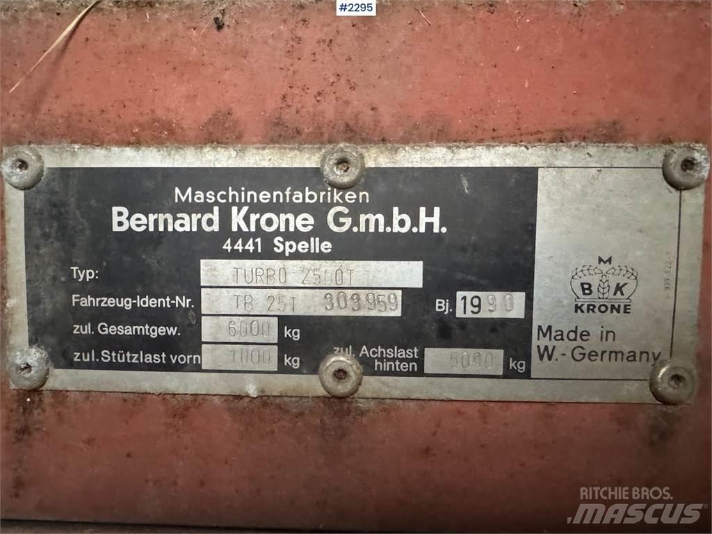 Krone Turbo 2500 Alte echipamente pentru recoltat