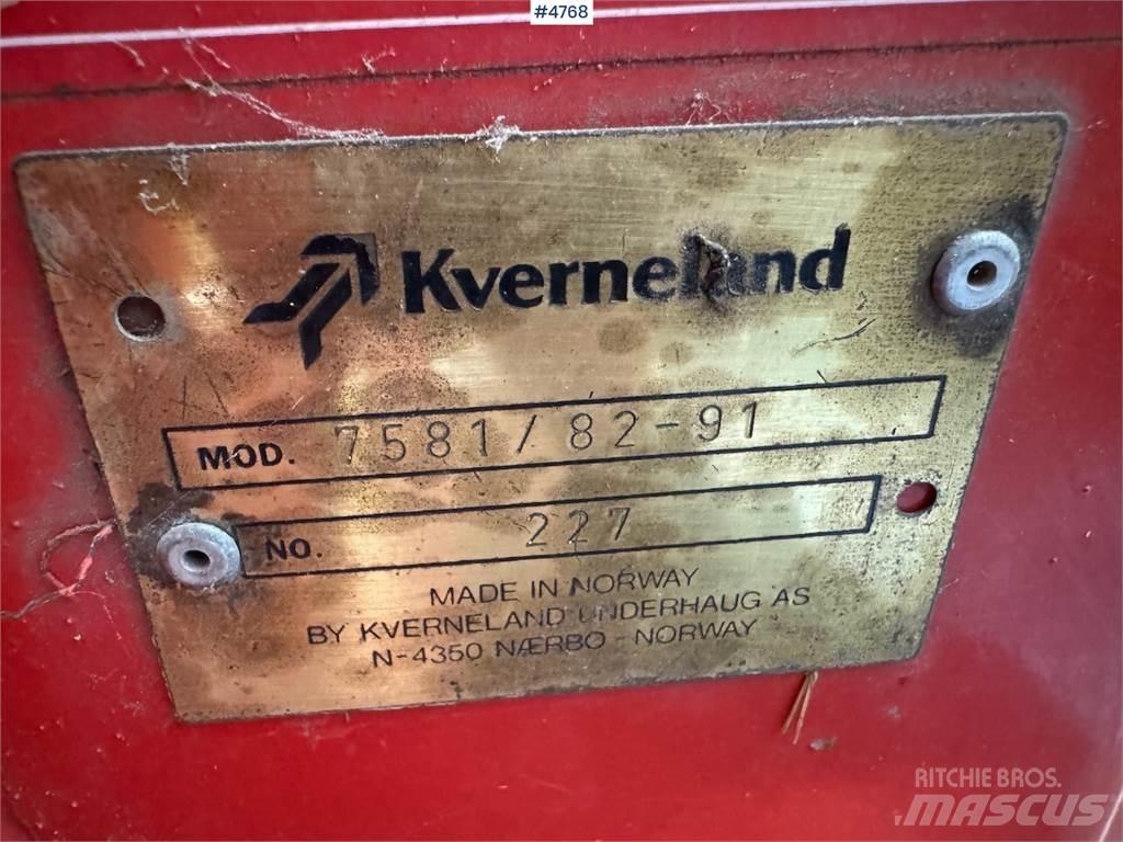 Kverneland 7581 Alte echipamente pentru recoltat
