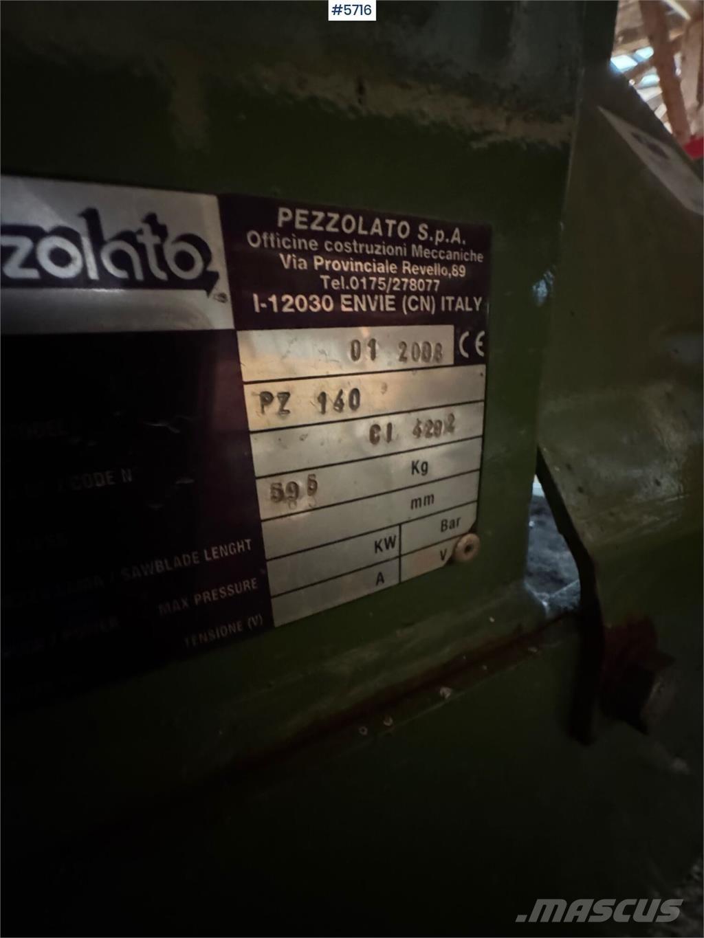 Pezzolato PZ 140 Alte componente