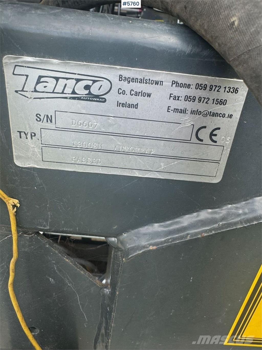 Tanco 1300SM Alte echipamente pentru recoltat