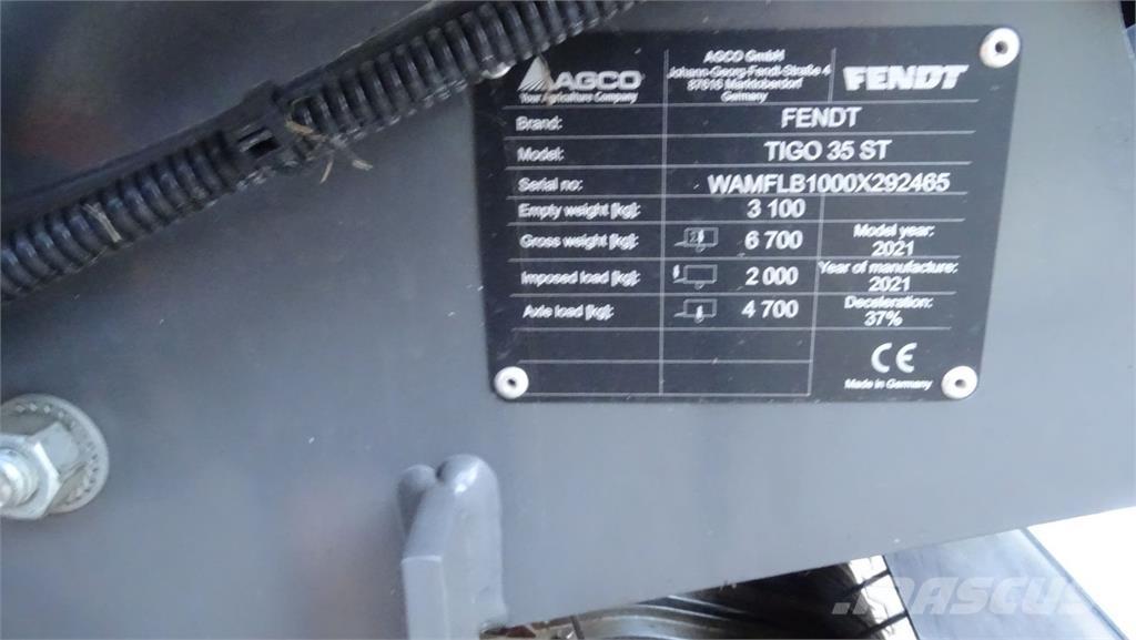 Fendt Tigo Remorci cu autoîncarcare