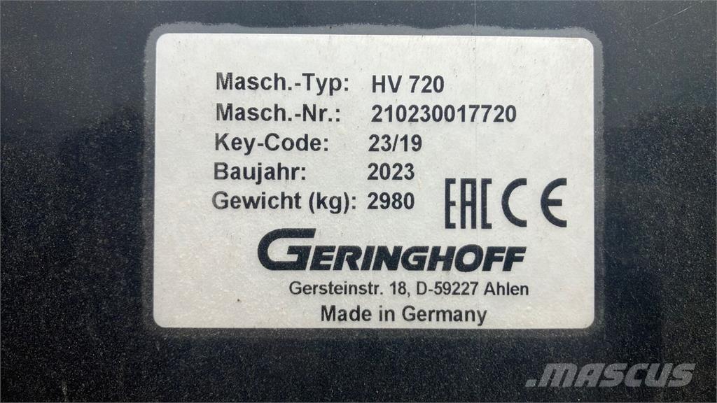 Geringhoff HV 720 Accesorii combine agricole