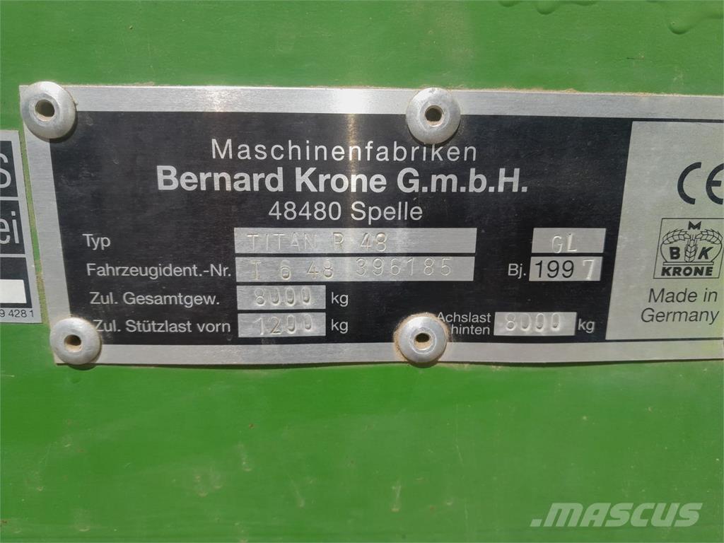 Krone Titan R48 Remorci cu autoîncarcare