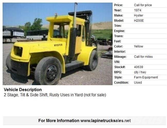 Hyster H200E Strivuitoare-altele