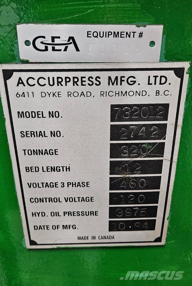  ACCURPRESS 732012 Utilaje construcții - Altele