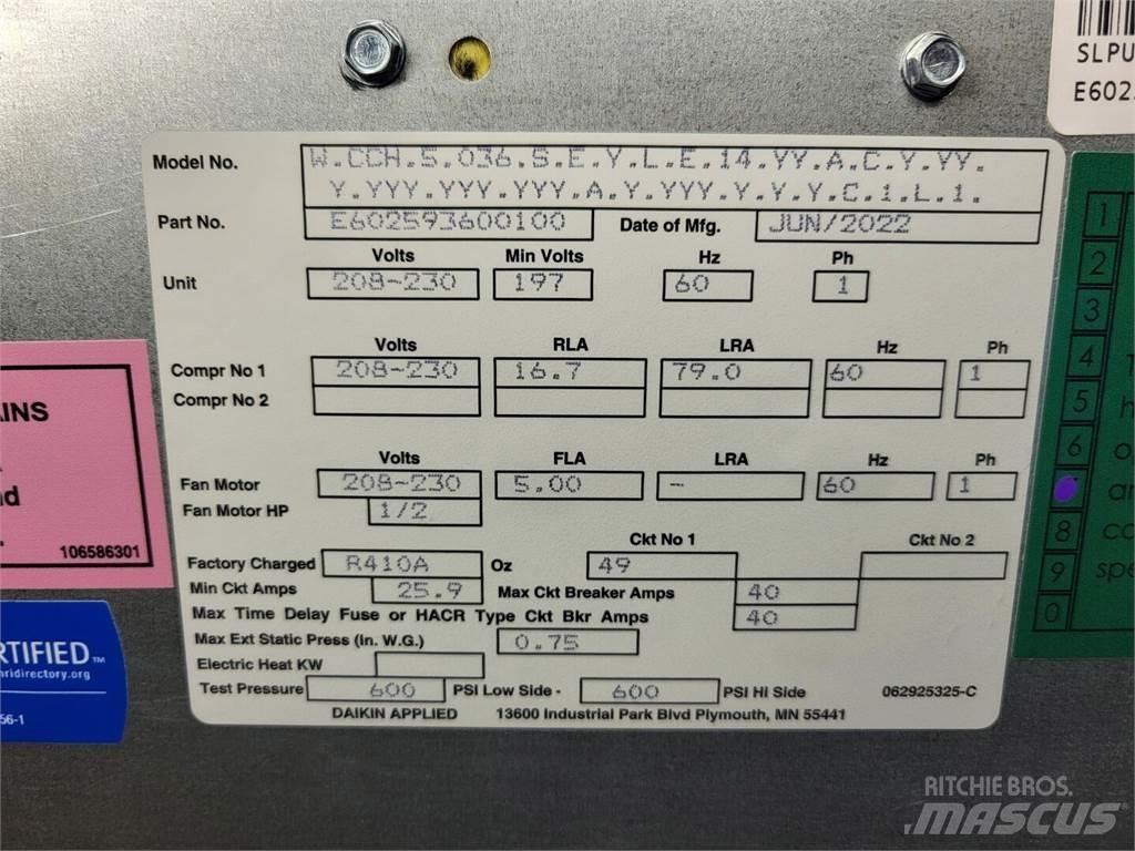  DAIKIN Enfinity 036 Echipamente incalzire si dezghetare