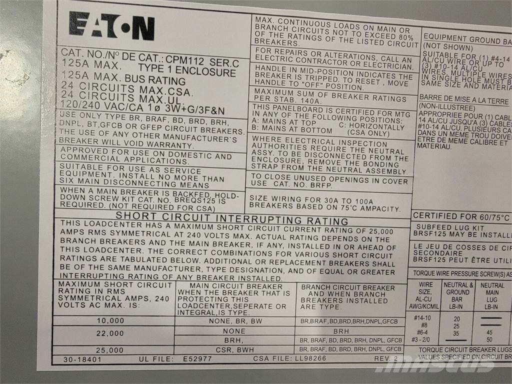 Eaton PM112 Utilaje construcții - Altele