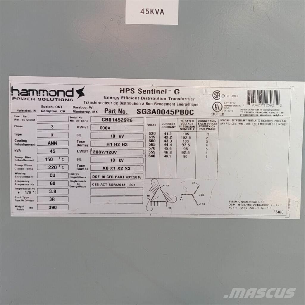 HAMMOND SG3A0045PB0C Utilaje construcții - Altele