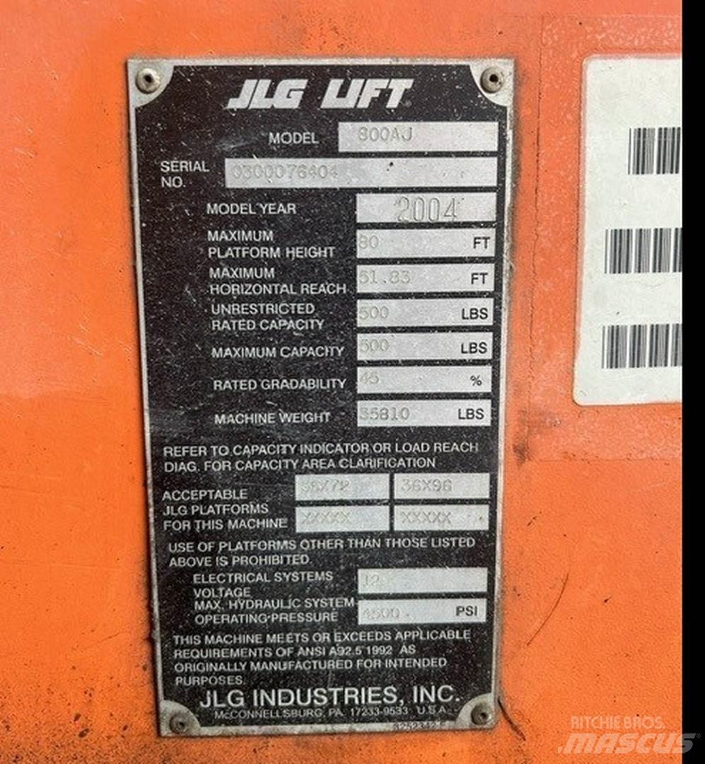 JLG 800AJ Nacele cu brat articulat