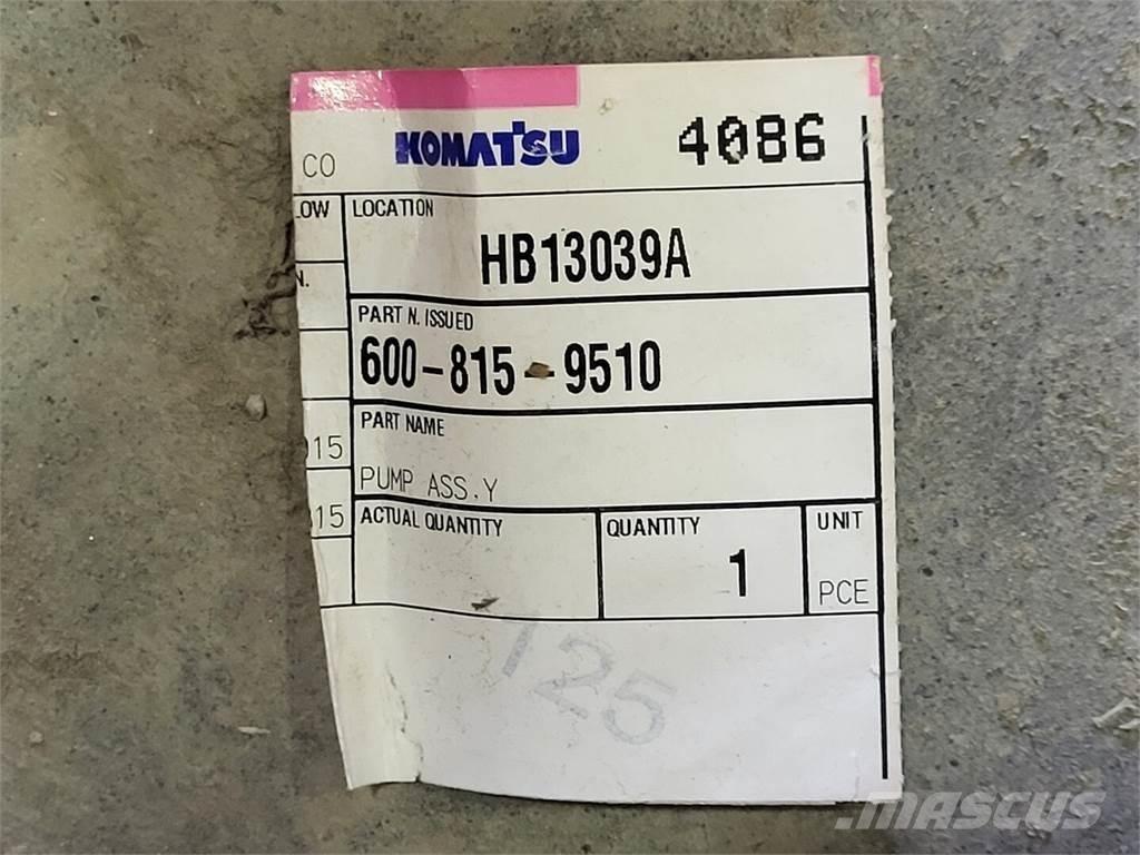Komatsu 600-815-9510 Pompa de apa