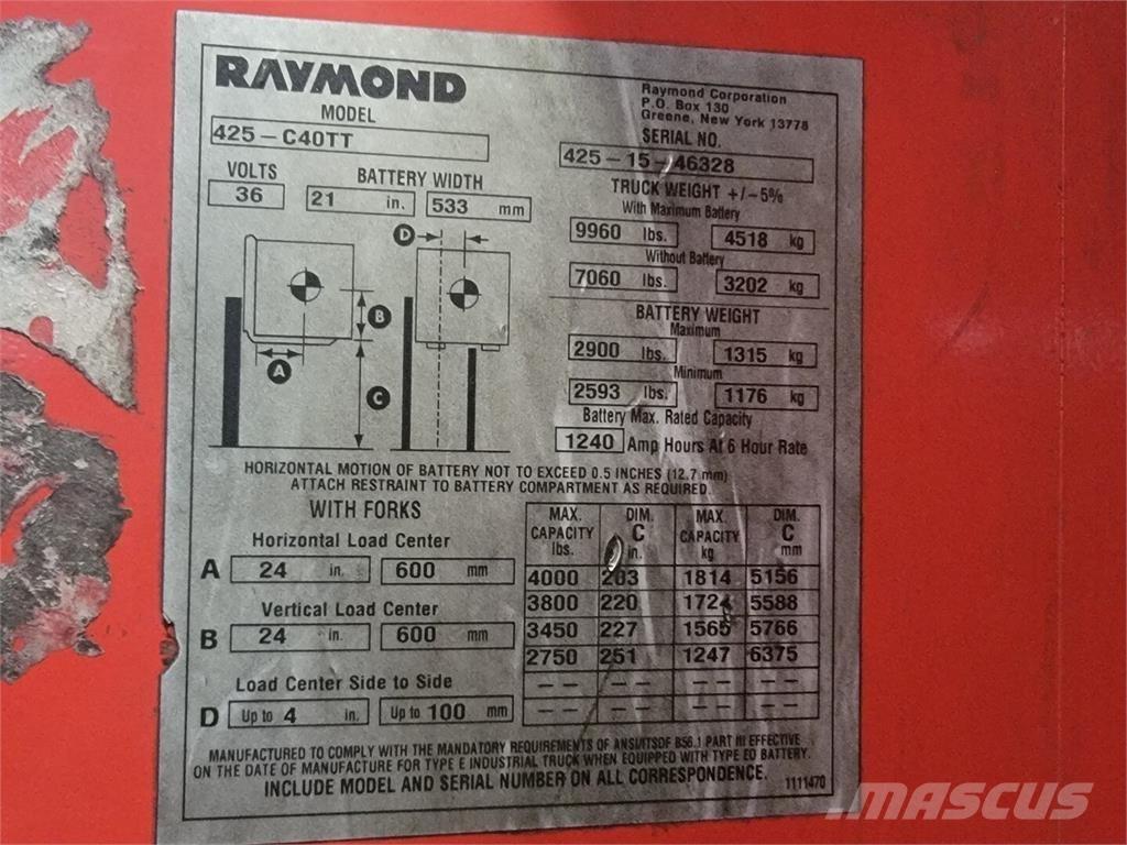 Raymond 425-C40TT Utilaje construcții - Altele