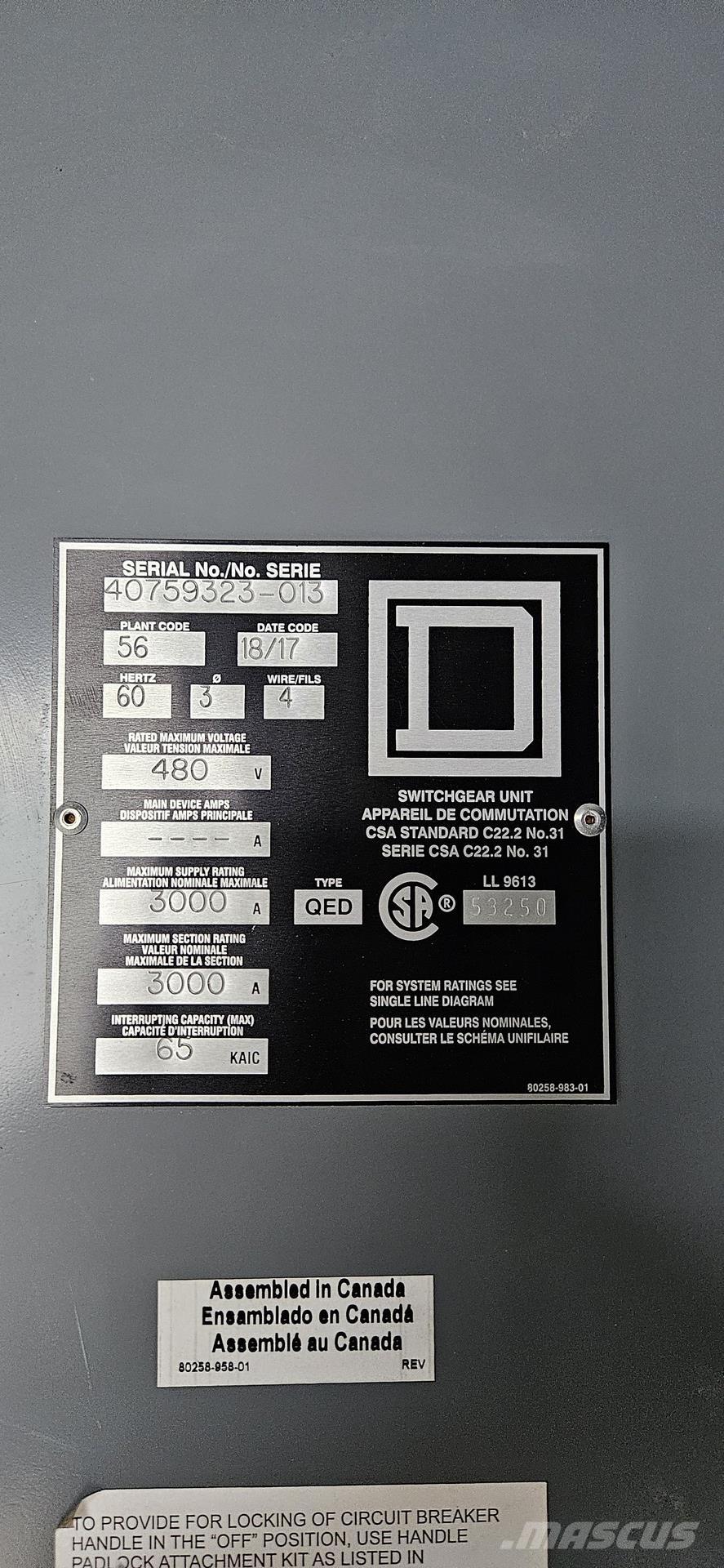 SQUARE D QED Utilaje construcții - Altele
