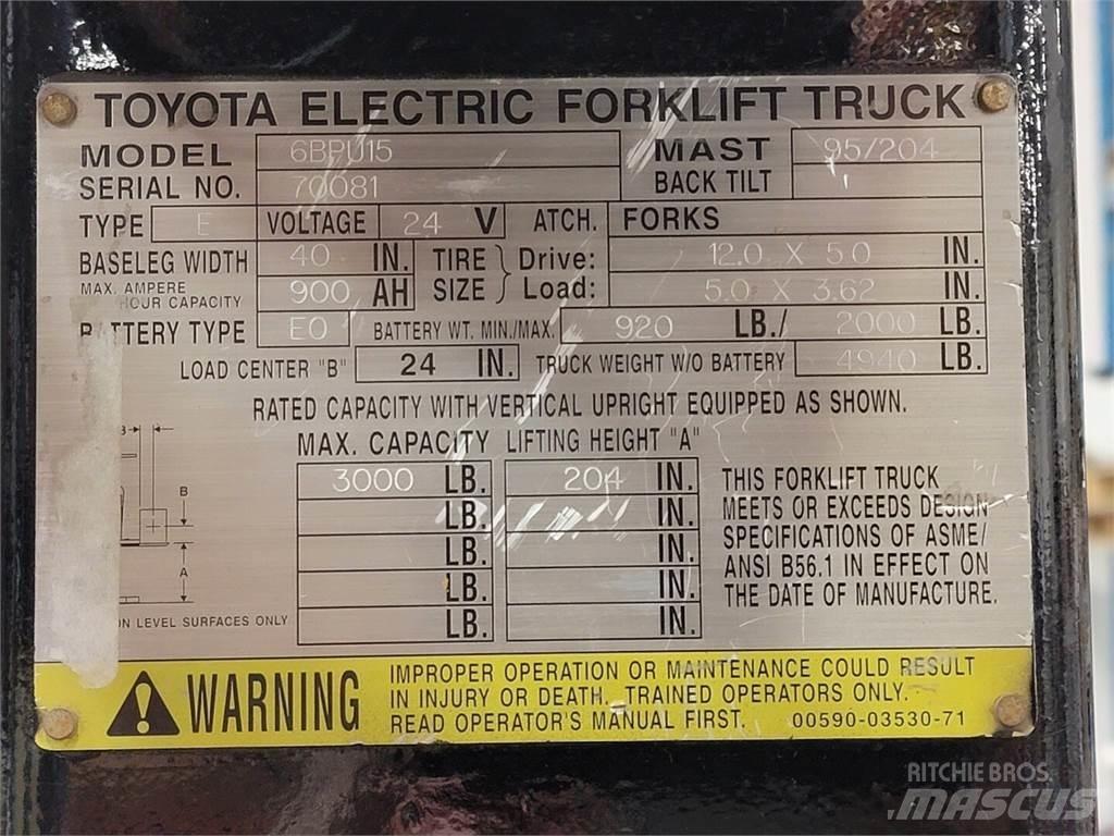 Toyota 6BPU15 Utilaje construcții - Altele