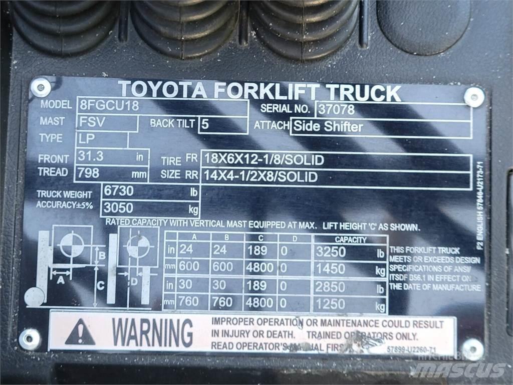 Toyota 8FGCU18 Utilaje construcții - Altele
