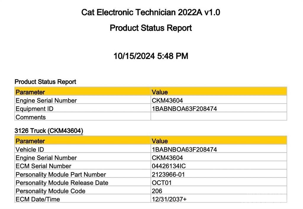 CAT 3126 Electronice