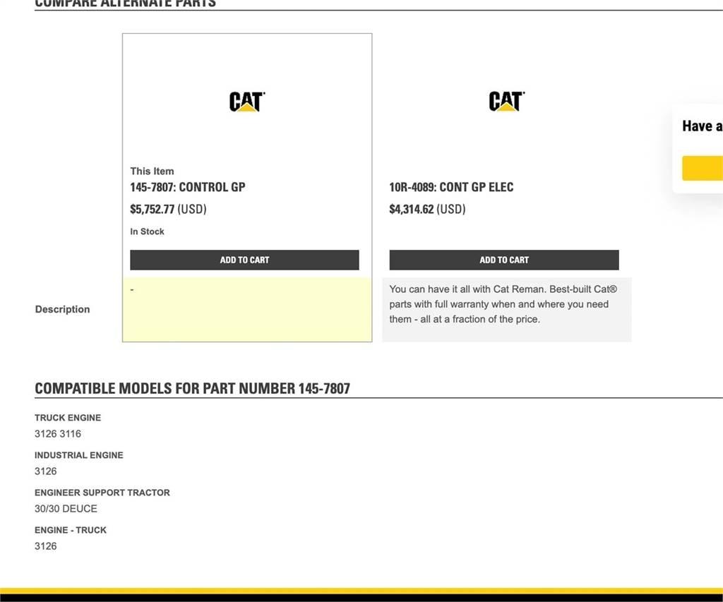CAT 3126 Electronice