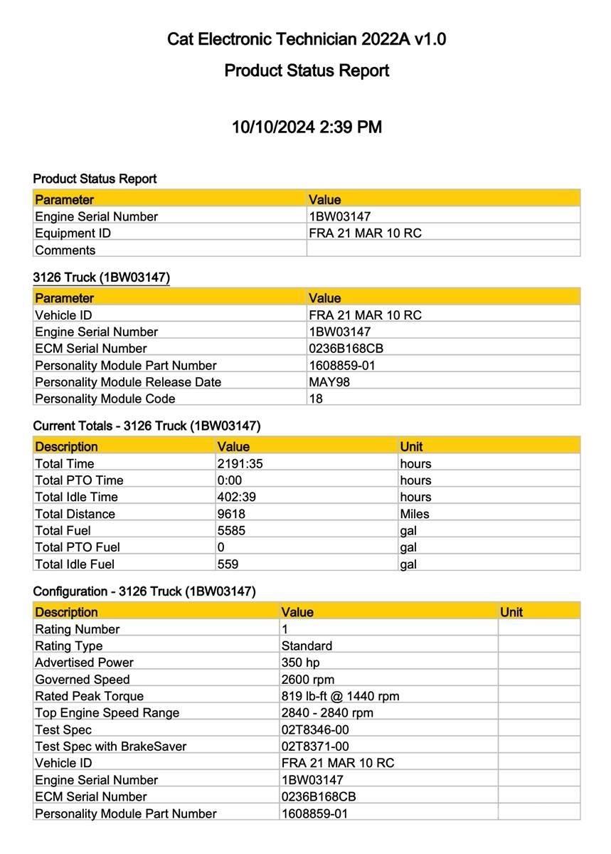 CAT 3126 Electronice