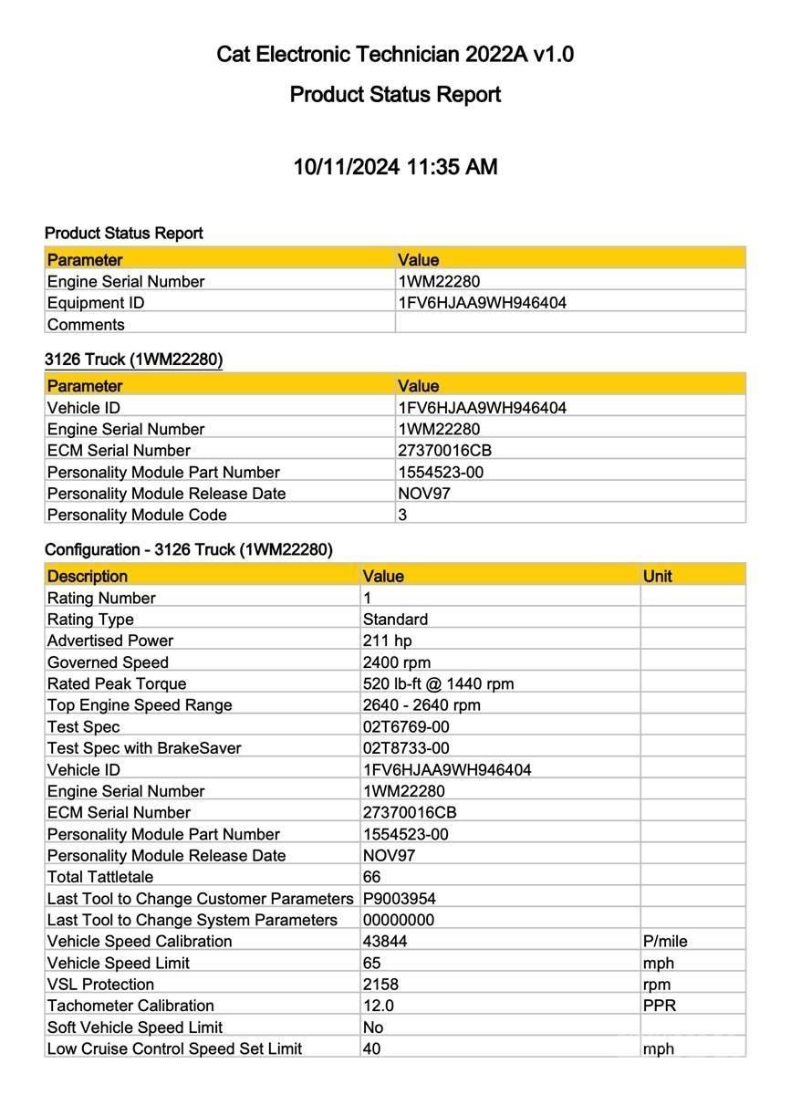 CAT 3126 Electronice