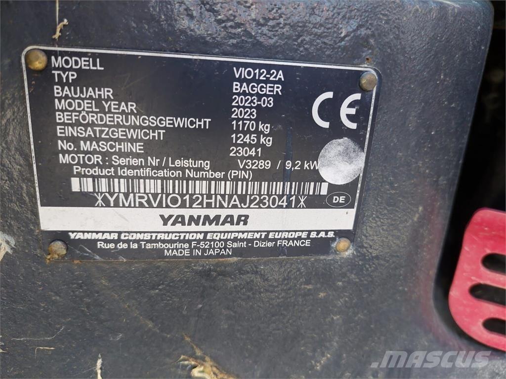 Yanmar Vio 12 Excavatoare pe șenile
