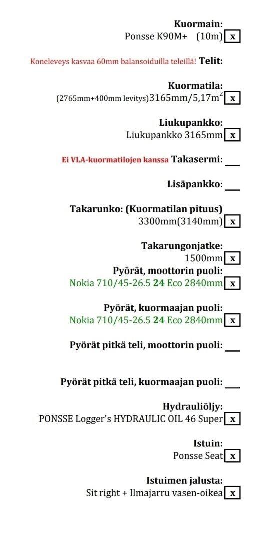 Ponsse Elk 8WD Transportoare