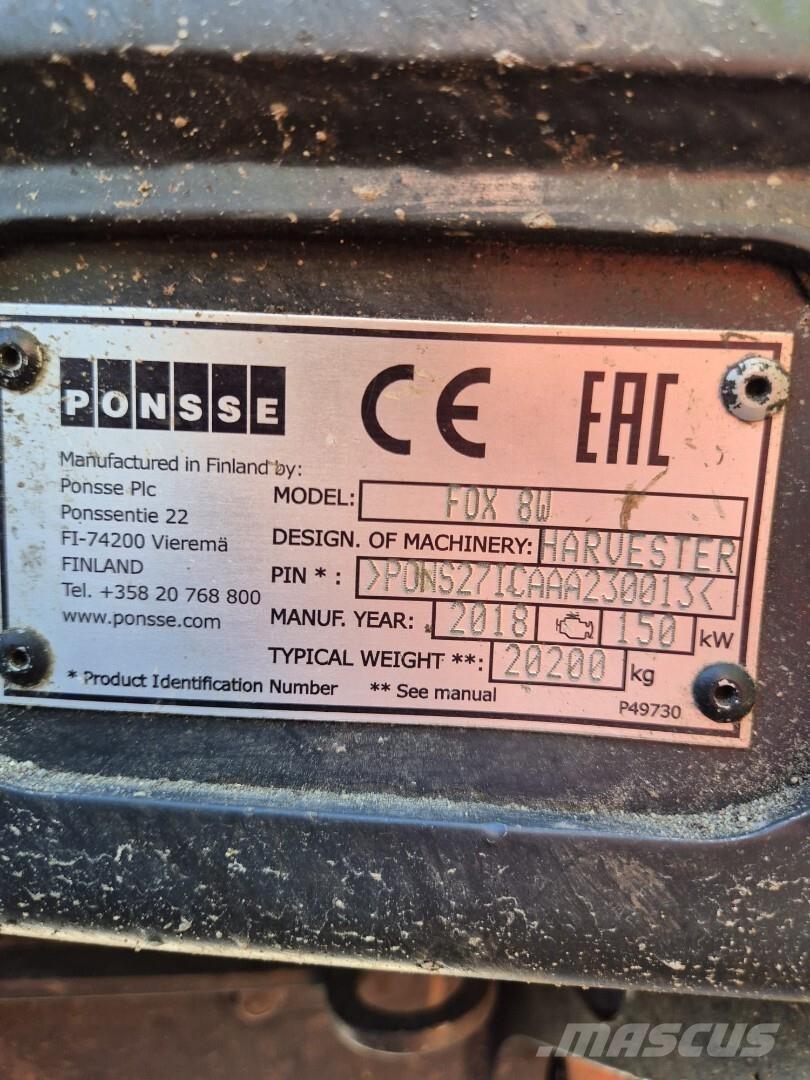Ponsse Fox 8W Combine forestiere