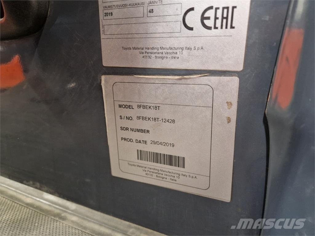 Toyota 8FBEK18T Stivuitor electric
