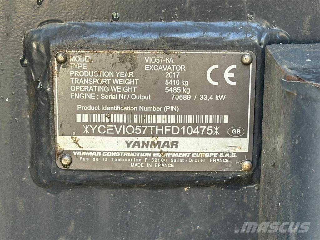 Yanmar VIO 57-6A Mini excavatoare < 7t