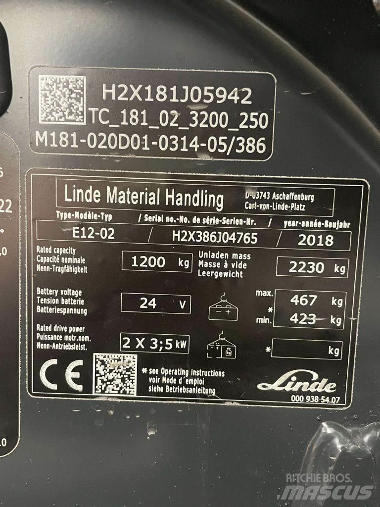 Linde E12-02-386 Stivuitor electric