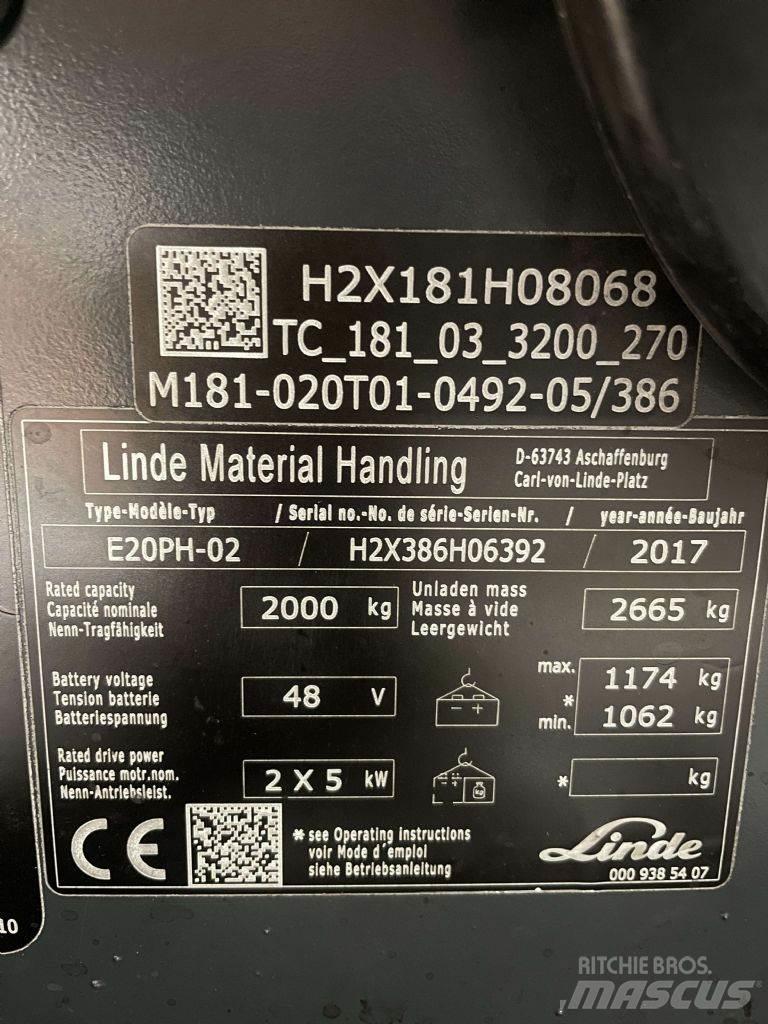 Linde E20PH-02-386 Stivuitor electric