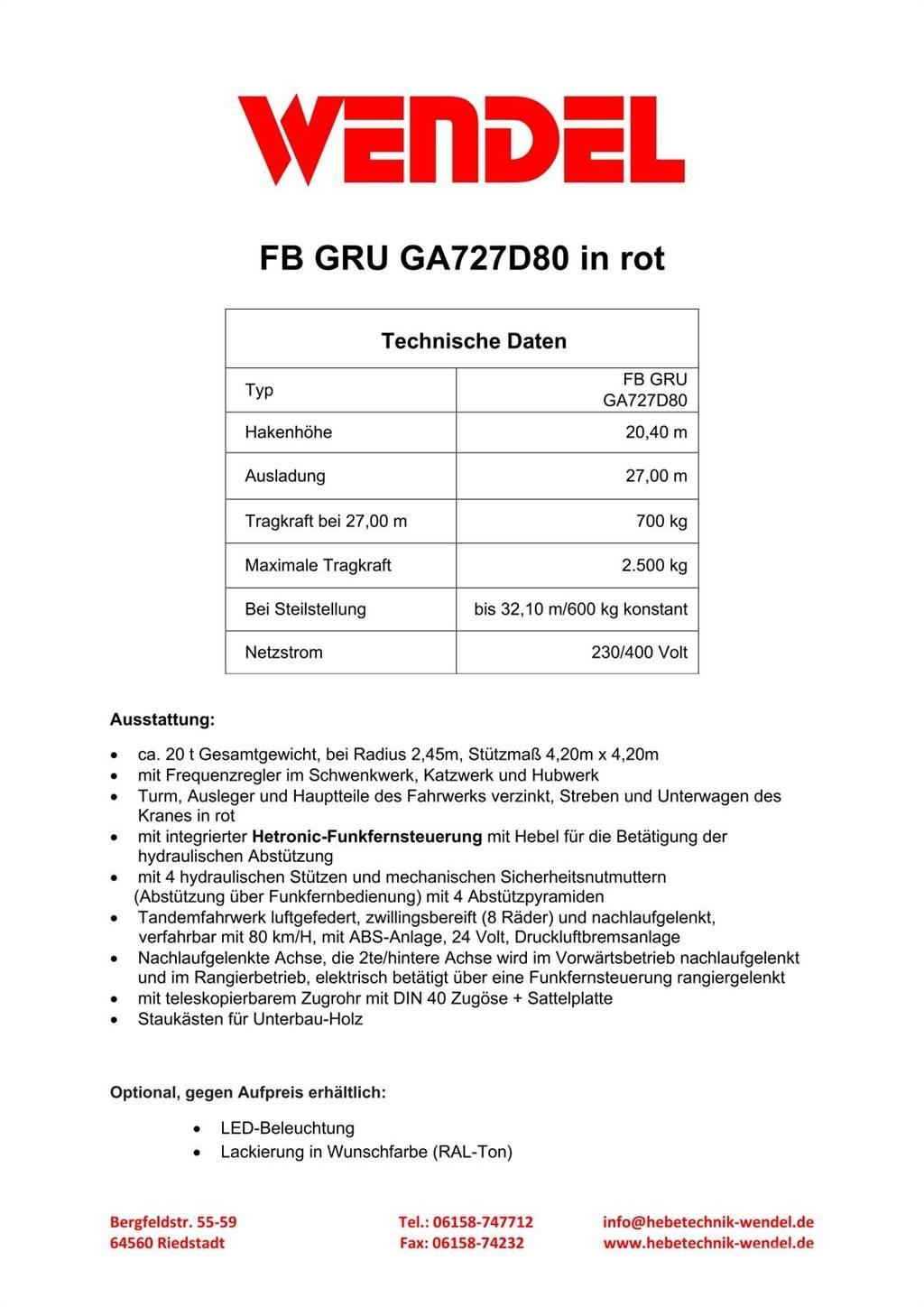 FB GRU GA727D80 Macarale turn