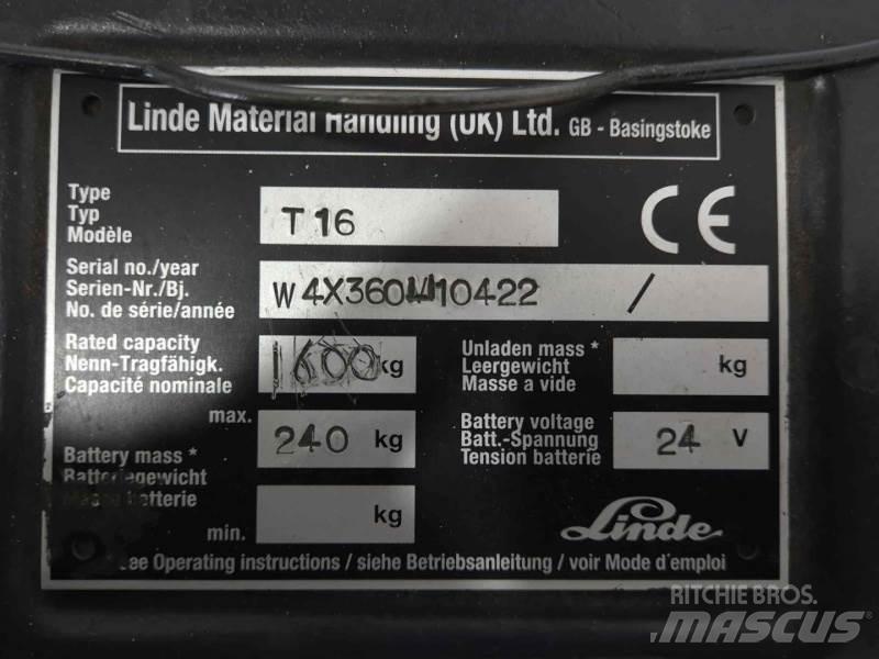 Linde T16 Transpaleta electica cu furca