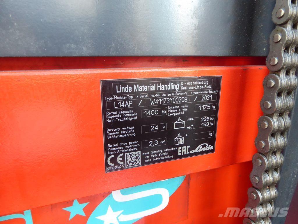 Linde L14 AP Transpaleta manuala
