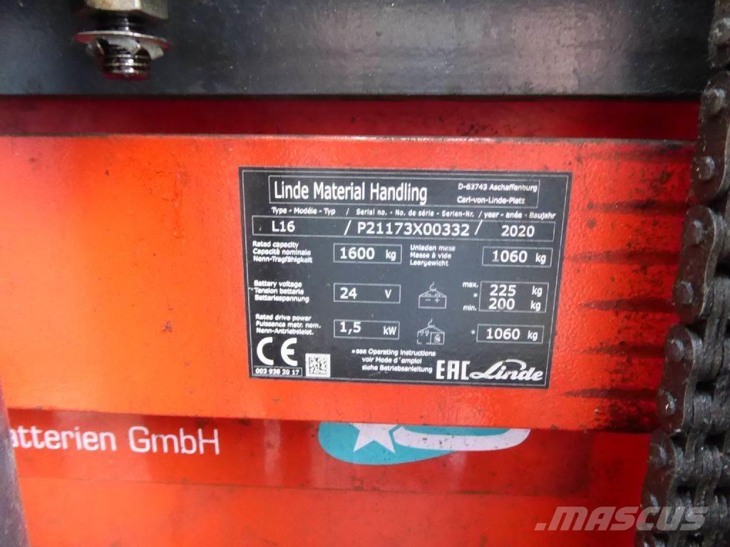 Linde L16 Transpaleta manuala